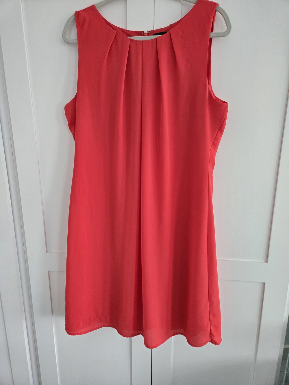 Coral, Light-Weight Shift Dress.
